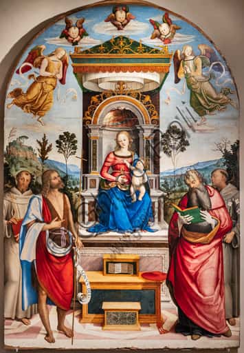 Altarpiece of Saint Jerome by Giovan Battista Caporali (1510-1515)