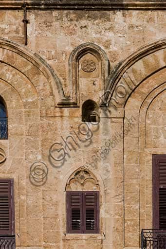 Pisan Tower of the Palace of the Normans: Architectural Detail of the North-East Façade