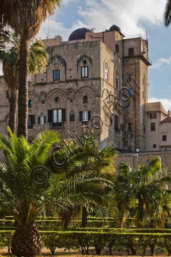 Palazzo dei Normanni in Palermo: The Pisan Tower's North-East Façade