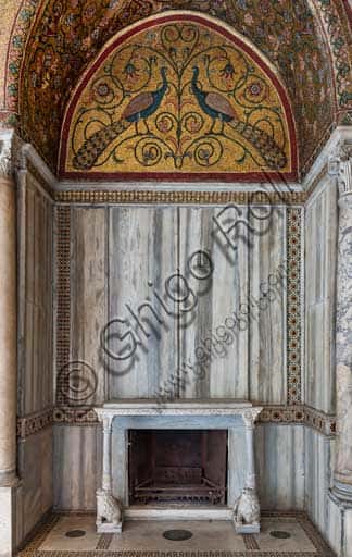 Royal Palace of Palermo: The Fireplace with Lion Sculptures in the King Roger Room