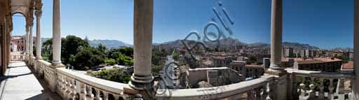 Palermo Panorama from the Loggia of Porta Nuova Tower