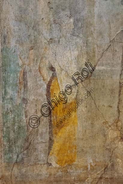 Paride ed Elena nel Triclinio della Casa dei Cinque Scheletri a Pompei