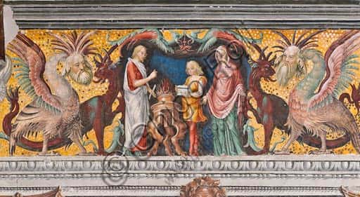 The Gemini Zodiac Sign Fresco by Falconetto in Palazzo D'Arco