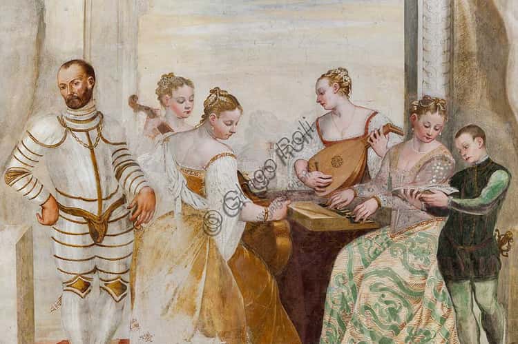 Affresco 'Il Concerto' di Giovanni Antonio Fasolo a Villa Caldogno