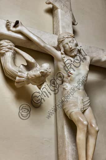 Processional Marble Crucifixion: Detail of Christ in Genoa Cathedral