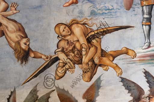Flying Demon in Orvieto Cathedral: Luca Signorelli's Fresco Detail