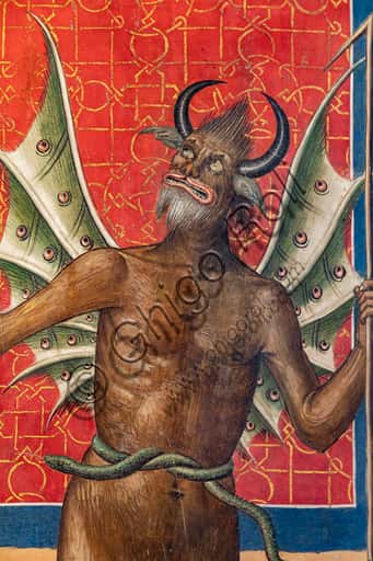 Devil Detail in 'Our Lady of Succour' by Tiberio d'Assisi (1510), Montefalco