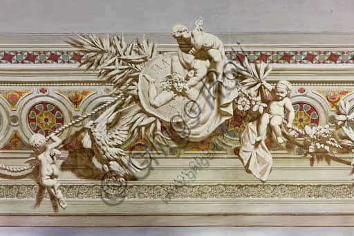 Fregio della Sala dei Viceré con Trinacria al Palazzo dei Normanni