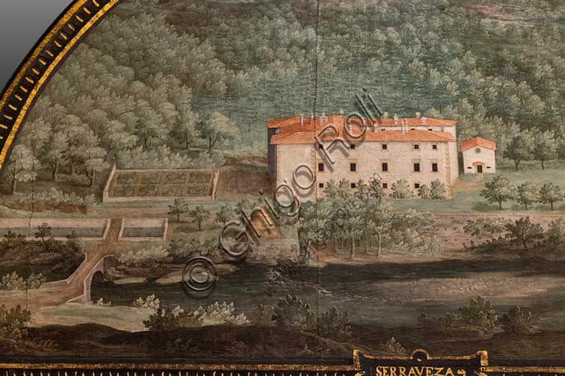 Lunetta di Seravezza di Giusto Utens nella Villa Medicea La Petraia
