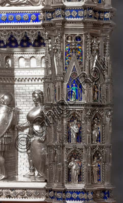 Detail of the Sixth Left Pillar of the Silver Altar of St. John's Treasure