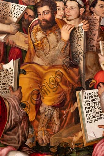 Dispute on the Immaculate Conception by Valerio Aretino: Bearded Man Detail