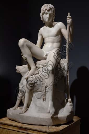 'The Shepherd Boy' by Bertel Thorvaldsen: Neoclassical Carrara Marble Sculpture