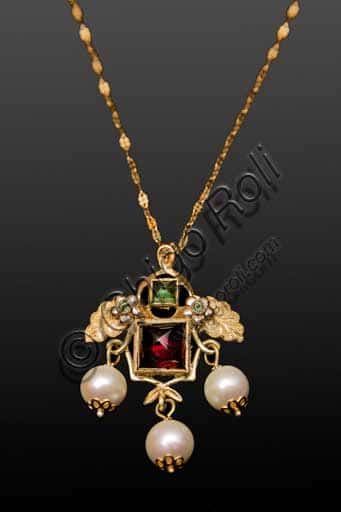 Renaissance Gold Pendant by Penko Inspired by Botticelli's Graces