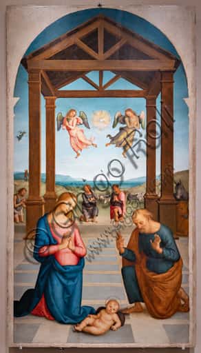 Perugino, Polyptych of St. Augustine: The Adoration of the Shepherds