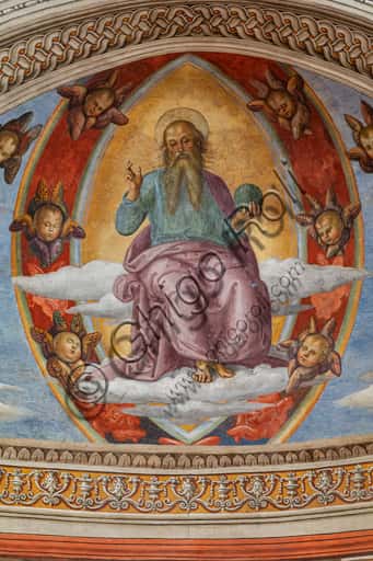 Perugino's Eternal in Vesica Piscis: Fresco Detail in Montefalco