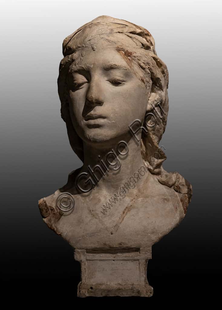 Pia de' Tolomei: Plaster Sculpture by Domenico Trentacoste (1896)