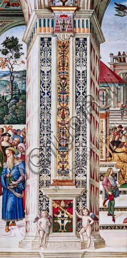 Piccolomini Library Pilaster with the Papal Piccolomini Coat of Arms