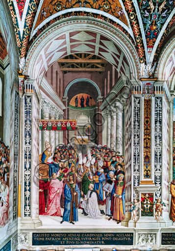 Pinturicchio Fresco: Pope Pius II Enters St. Peter's Basilica, 1458