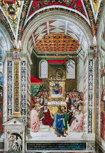 Pinturicchio Fresco: Aeneas Sylvius Receives the Cardinal's Hat