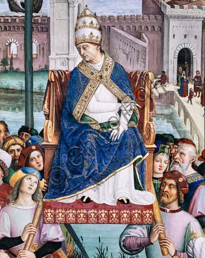 Pinturicchio: Pio II sulla Sedia Gestatoria - Affresco Libreria Piccolomini