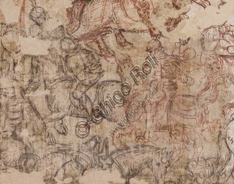 Pisanello's Tournament of Knights Fresco Sinopia in Ducal Palace