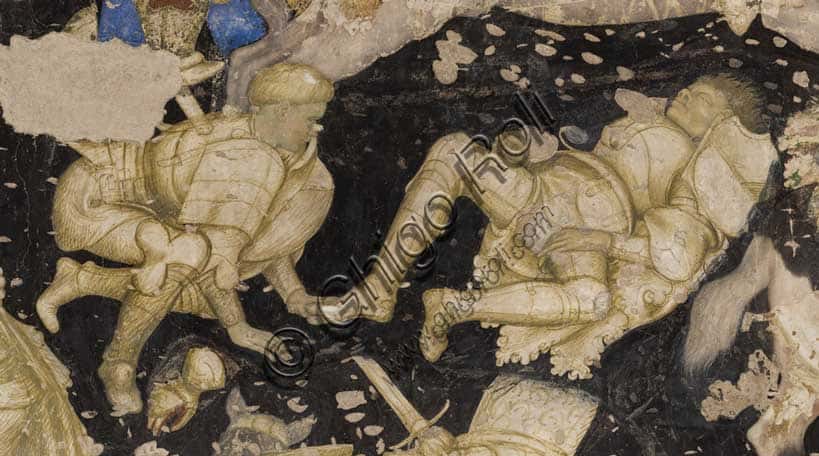 Pisanello's Louvezerp Tournament Fresco: Detail at Ducal Palace, Mantua
