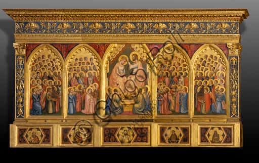 The Baroncelli Polyptych by Giotto in the Santa Croce Basilica, Florence