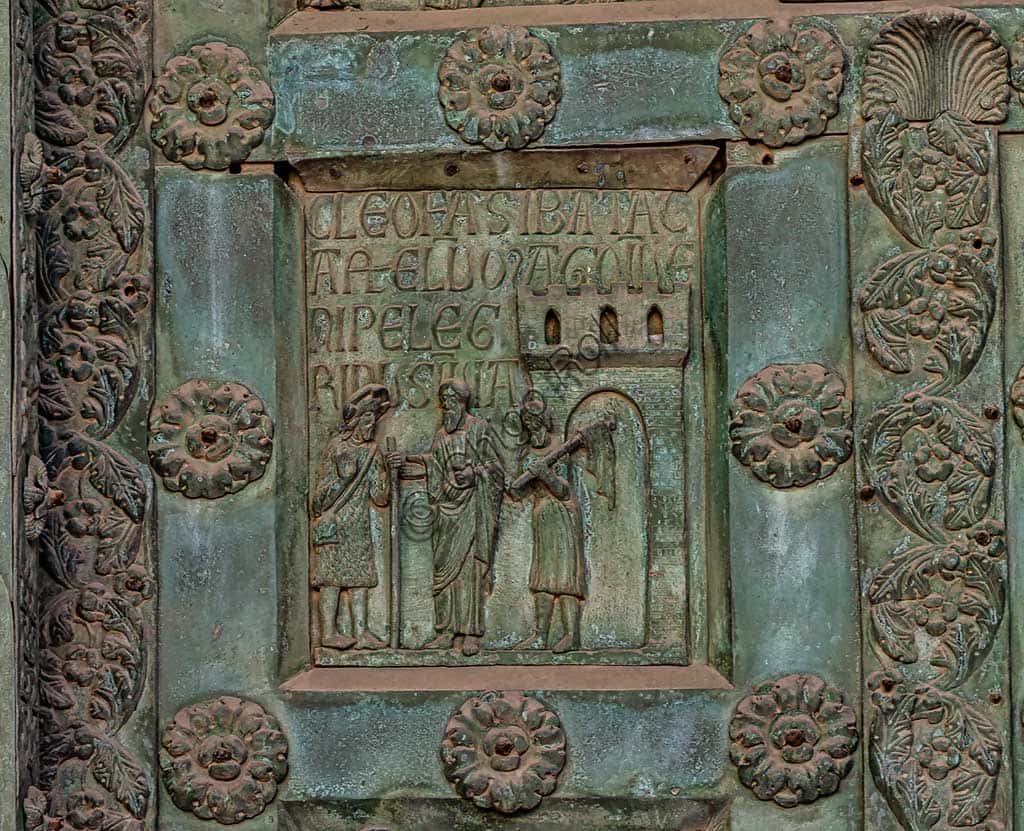 Bonanno Pisano's Bronze Door at Monreale Cathedral: Supper at Emmaus