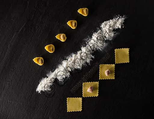 Tortellini Preparation: Traditional Technique with Flour