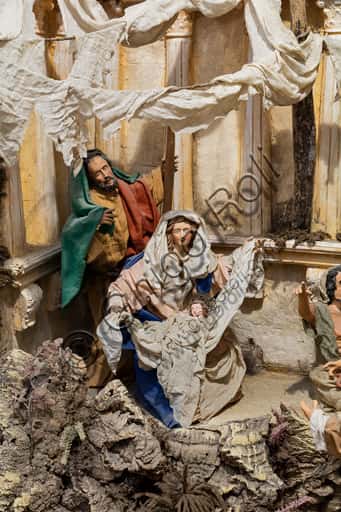 Presepe Siciliano di Ivano Vecchio ad Assisi: Dettaglio della Natività