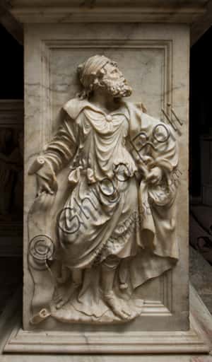 Marble Prophet Sculpture by Guglielmo Della Porta, St. Lawrence Cathedral, Genoa