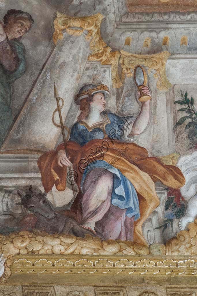 Allegory of Human Life by G.A. Carlone in the vault of Palazzo Rosso