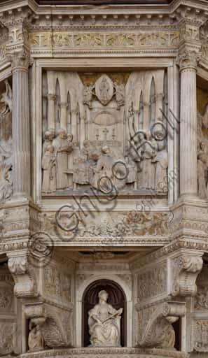 Benedetto da Maiano's Pulpit: Death of St. Francis in Santa Croce