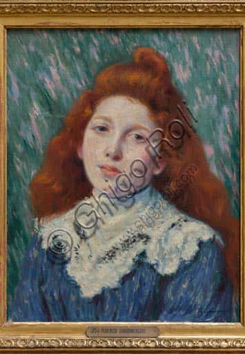Girl with white collar by Federico Zandomeneghi | Painting