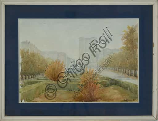 "L'autunno in largo Garibaldi" di Rino Golinelli (1932)