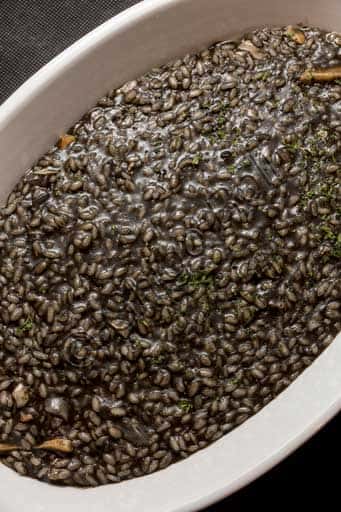 Risotto al Nero di Seppia al Ristorante Al Graspo de Ua a Venezia