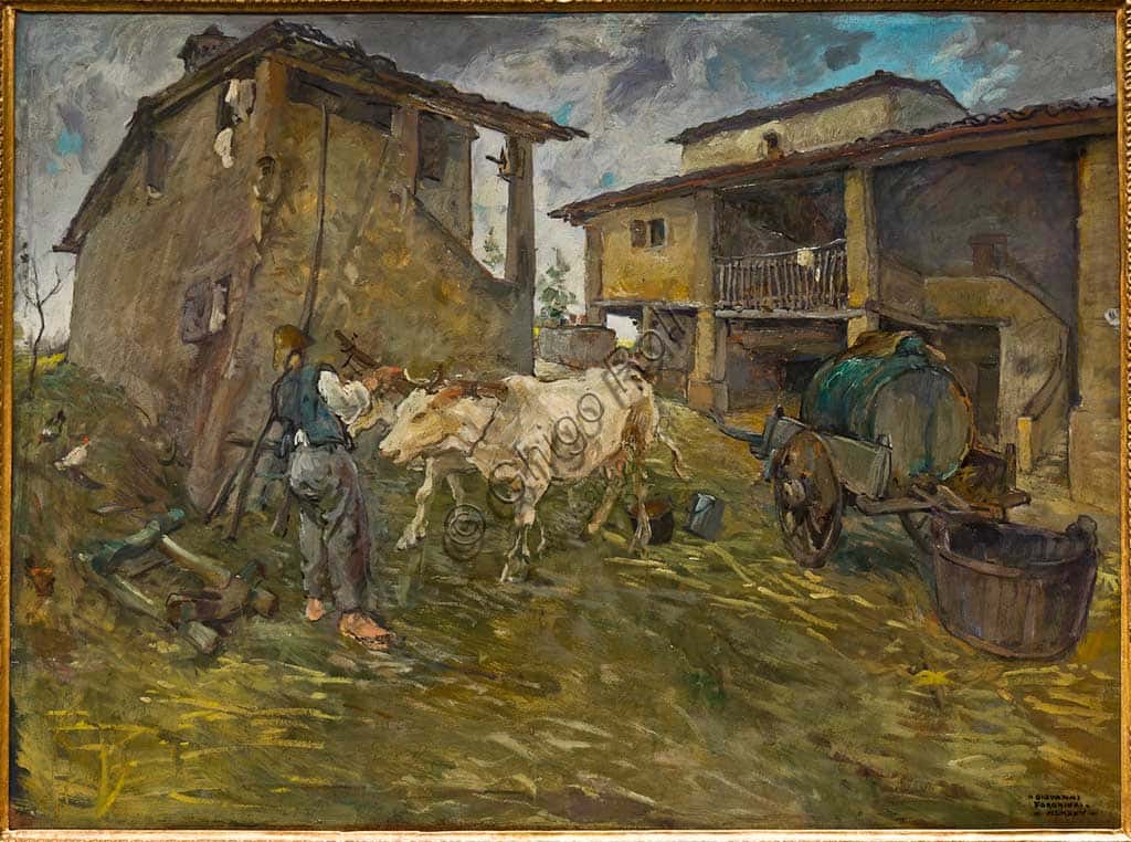Coming back from the Fields by Giovanni Forghieri: Painting Analysis