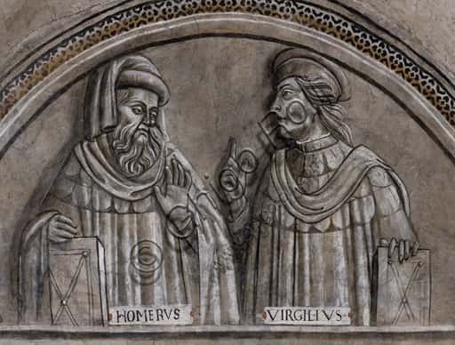 Ritratti di Omero e Virgilio: Affreschi Monocromi ad Orvieto