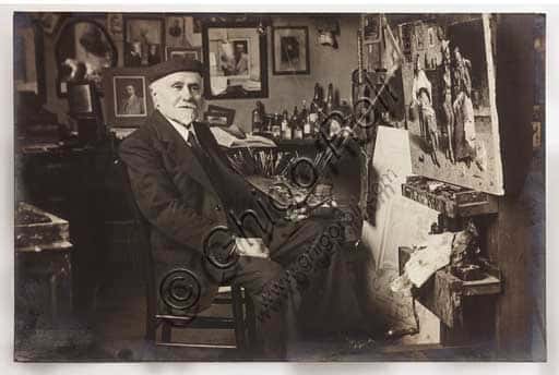 Eugenio Zampighi: Ritratto Fotografico del Pittore Italiano