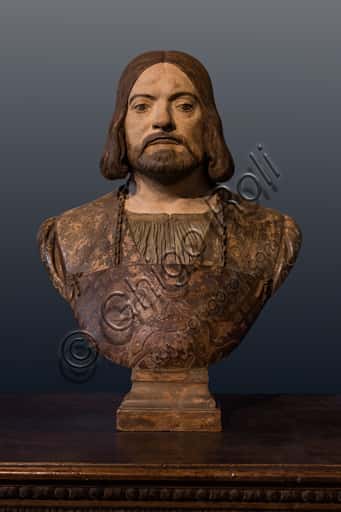 Ritratto di Girolamo Andreasi: Terracotta Policroma di Gian Cristoforo Romano