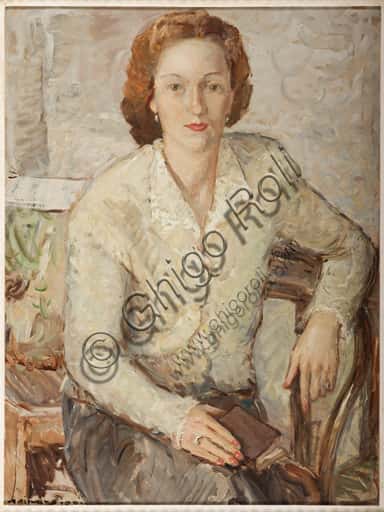 Ritratto di Jodi Casimiro (1886-1948): Opera Olio su Tavola
