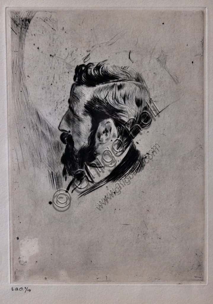 Profile Portrait of Paul Helleu: Giovanni Boldini's Drypoint (1900)