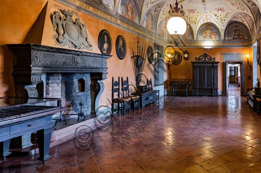 The Weapons Hall of Rocca Sanvitale Castle in Fontanellato