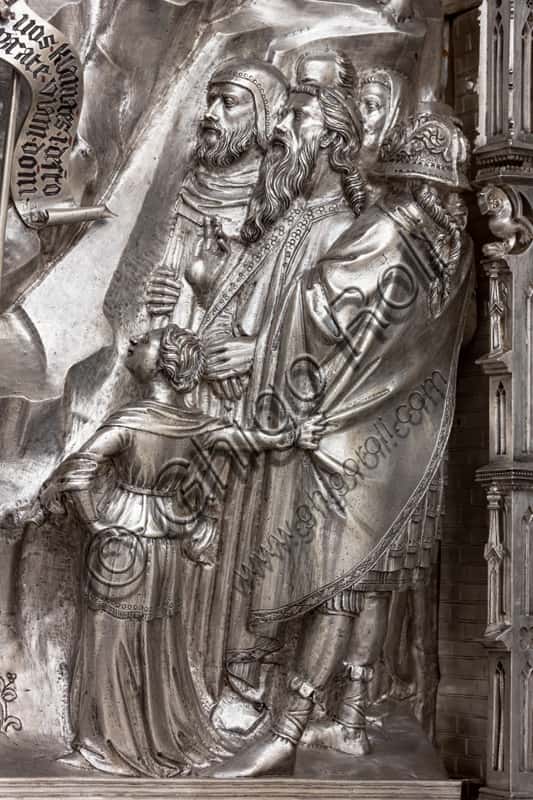 St John the Baptist Preaches to the Crowds: 14th-Century Silver Altar Tile