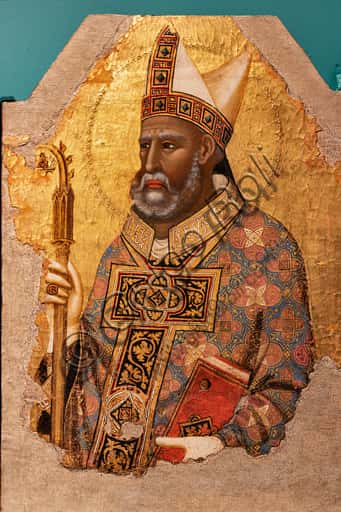 Saint Herculanus Detail from Meo da Siena's Five Panel Painting, 14th Century