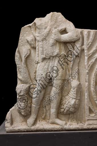 Roman Sarcophagus from the St. Lawrence Necropolis: Male Figure Detail