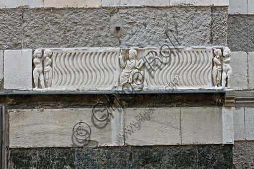 Roman Strigilated Sarcophagus in Genoa Cathedral: Cupid and Psyche