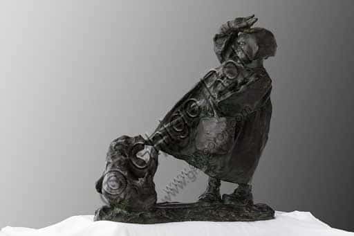 Bronze Sculpture 'A Child and his Little Dog' by Giuseppe Graziosi