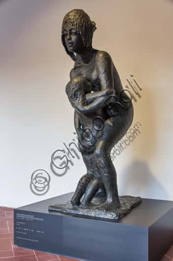 "Maternity" by Antonietta Raphaël: 1964 Bronze Sculpture