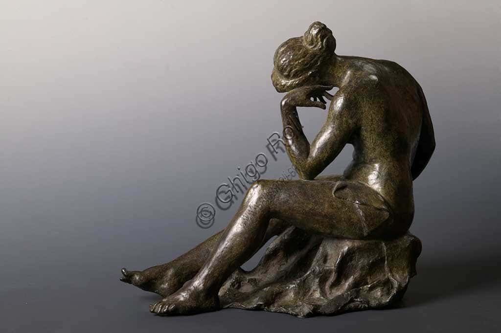 Resting Female Nude: Bronze Sculpture by Renzo Baraldi